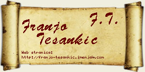 Franjo Tešankić vizit kartica